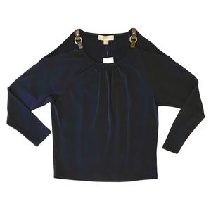 MICHAEL KORS cold-shoulder batwing top